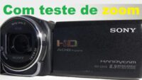 filmadora sony hdr-cx410 com estabilizador na lente entrada microfone boa barata live