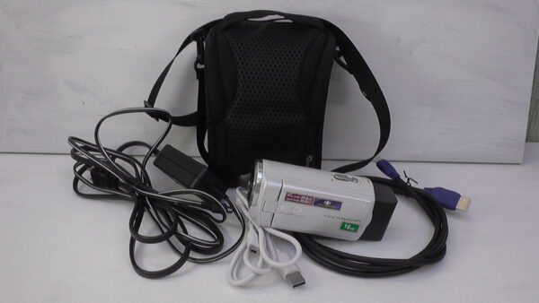 Filmadora sony hdr-cx260 e Câmera de vídeo usada com tela LCD de alta resolução precisão na imagem. - Imagem 2