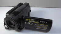 Filmadora sony hdr-xr520 de filmagem usada com gravação para filmar por muitas horas
