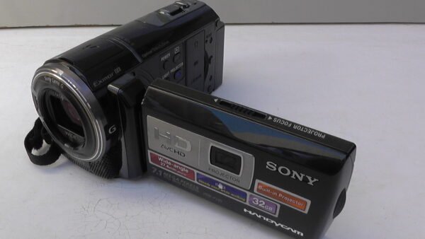 filmadora sony hdr-pj30 usada com microfone zoom ótico, captação de áudio hdmi limpa