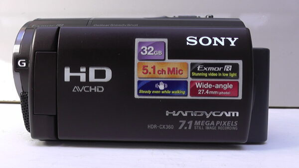 Filmadora sony hdr-cx360 semi profissional usada com sensor CMOS para um desempenho melhor em baixa luz. - Imagem 3