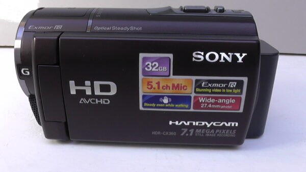 Filmadora sony hdr-cx360 semi profissional usada com sensor CMOS para um desempenho melhor em baixa luz. - Imagem 4