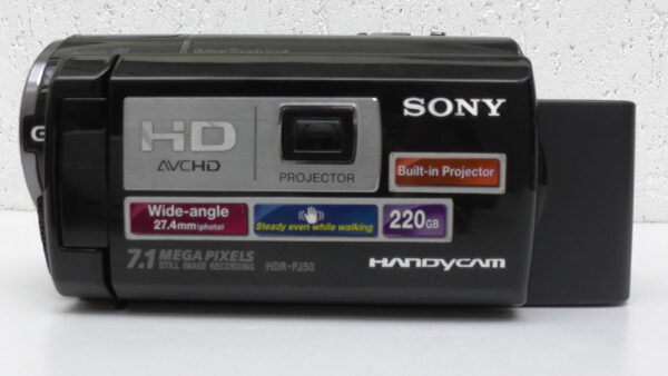 Filmadora sony hdr-pj50 para vlogs de viagem leve, com ótima estabilização e bateria de longa duração.