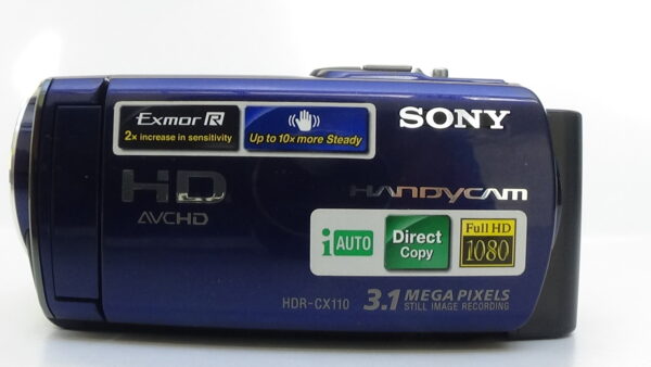 Filmadora sony hdr-cx110 para produção de conteúdo educacional com clareza de áudio e imagem.