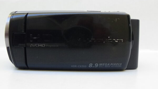 Filmadora sony hdr-cx260 e câmera com rosca para tripé na base para gravações estáveis e planejadas. - Imagem 3