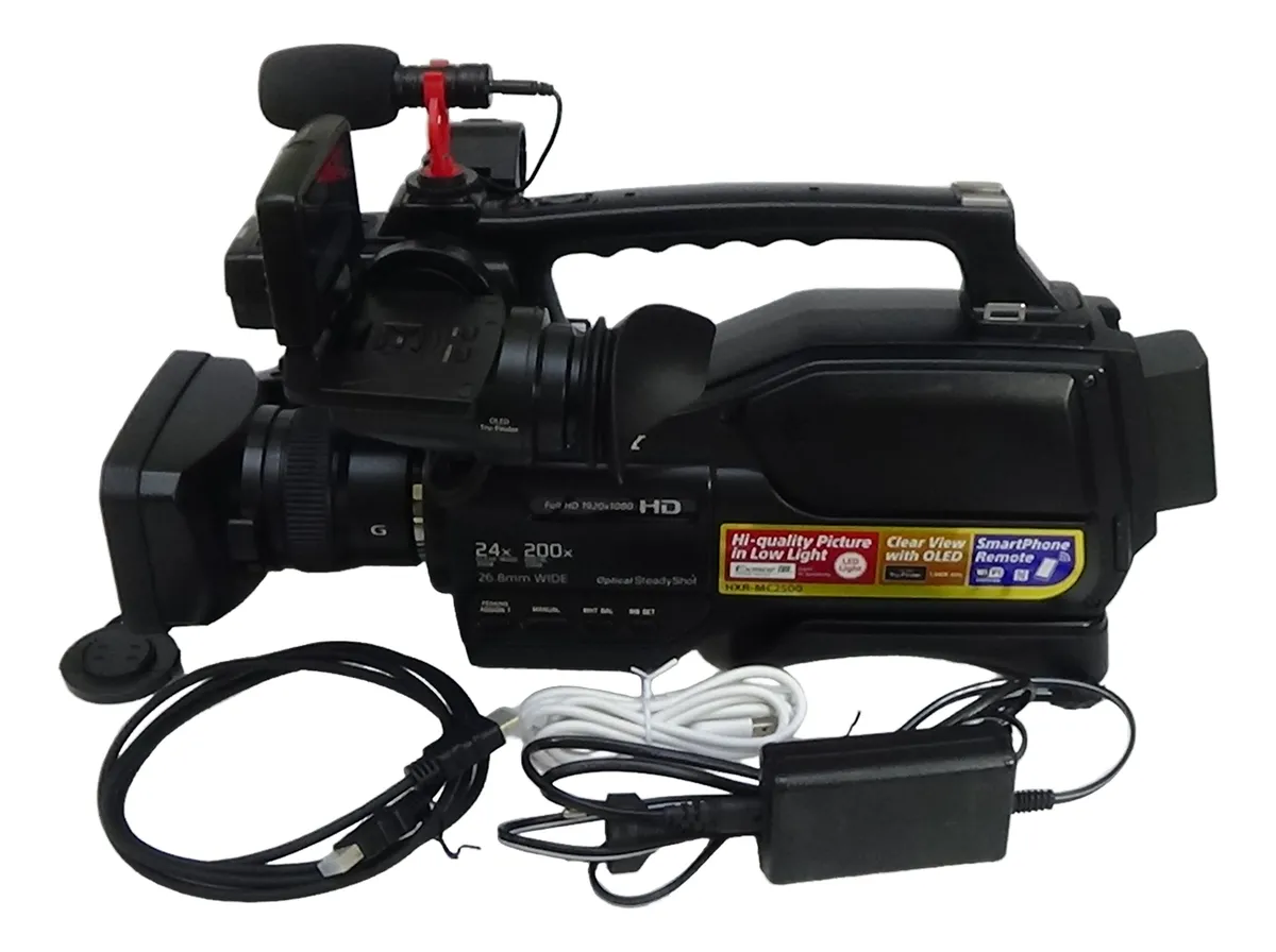Filmadora sony hxr-mc2500 para gravar tutoriais de maquiagem alta fidelidade cores e boa iluminação. - Imagem 2