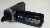 Filmadora sony hdr-cx330 e Câmera de vídeo com foco para ajudar a obter uma focagem manual perfeita.
