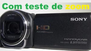 filmadora sony hdr-cx410 com estabilizador na lente entrada microfone boa barata live