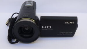 Filmadora sony hdr-cx430 e Câmera com estabilizador de imagem na lente para corrigir tremores